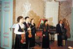 Corelli Consort Roosna-Alliku mõisas, keskel solist Kaia Urb, 2000 